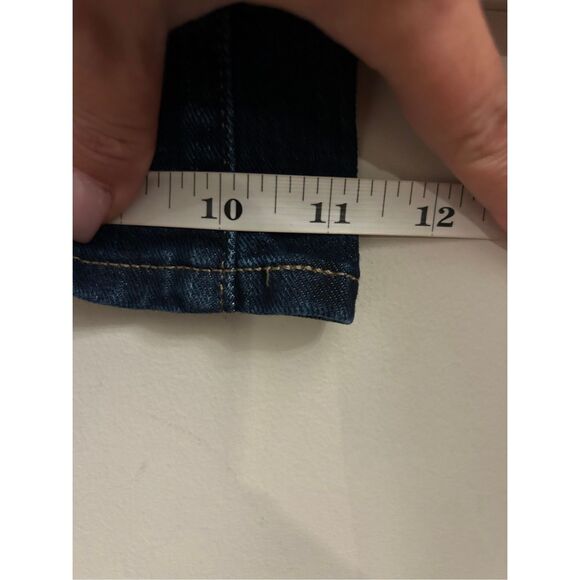 Express 70's Flare Mid-rise jeans sz 4S distressed minimalist rock retro - Picture 11 of 11